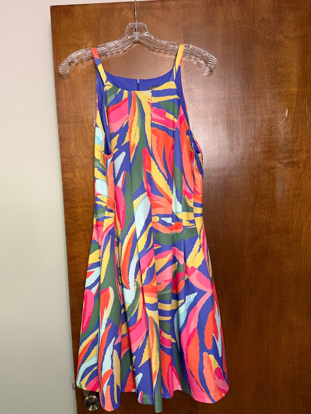 Vince Camuto Printed Scuba Halter Dress